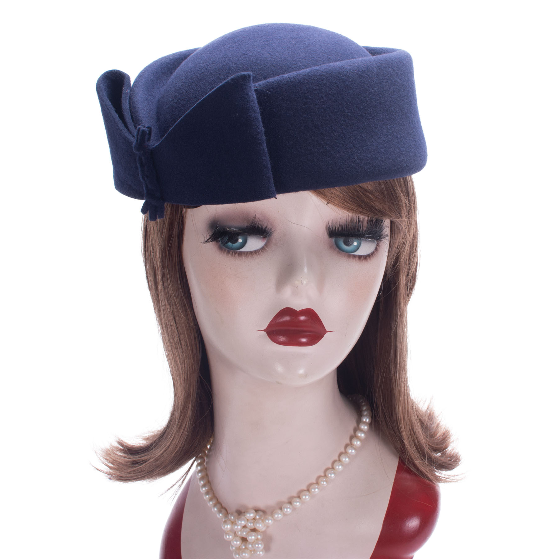 Fedora Hat Wool - Giọt Nước Fascinator Nữ Vintage Dáng