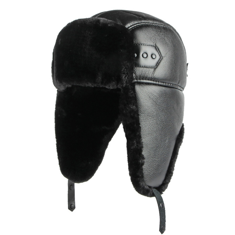 Winter Trapper Hat - HT4002 Mới PU Da Nga Nón