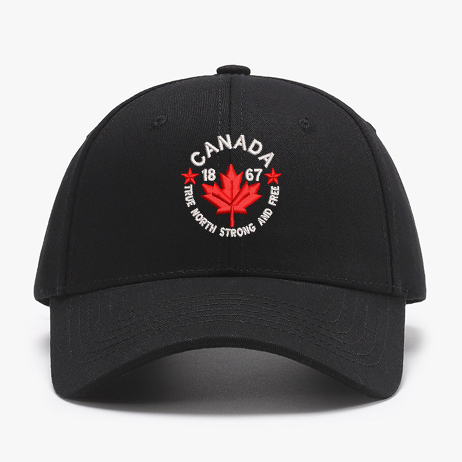 Embroidered Canada True North  - đánh giá và giá Baseball Cap Structured