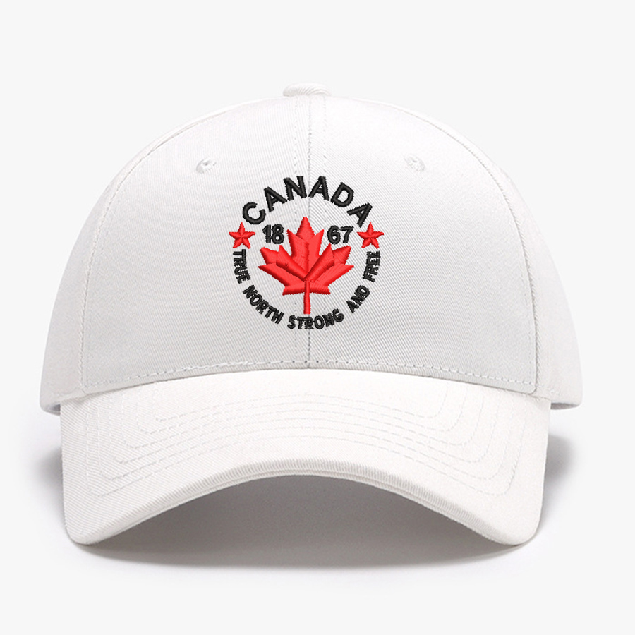 Embroidered Canada True North  - đánh giá và giá Baseball Cap Structured