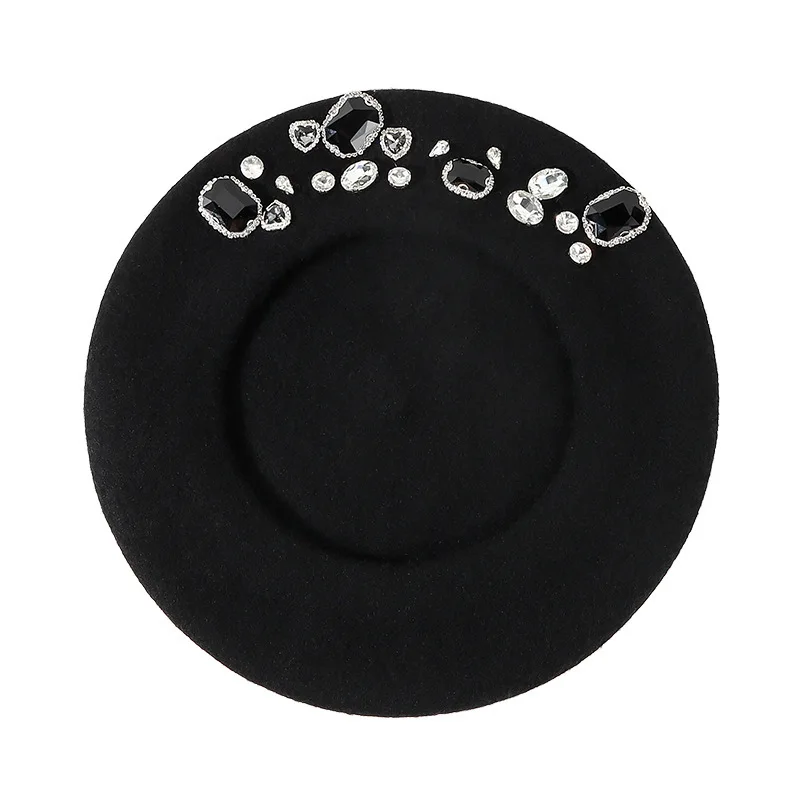 Stunning Rhinestone Wool Beret - đánh giá và giá Beret French Wool