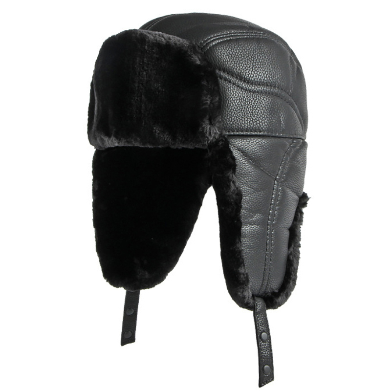 HT4002 Mới PU Da Nga Nón Dày Ấ - đánh giá và giá Winter Trapper Hat