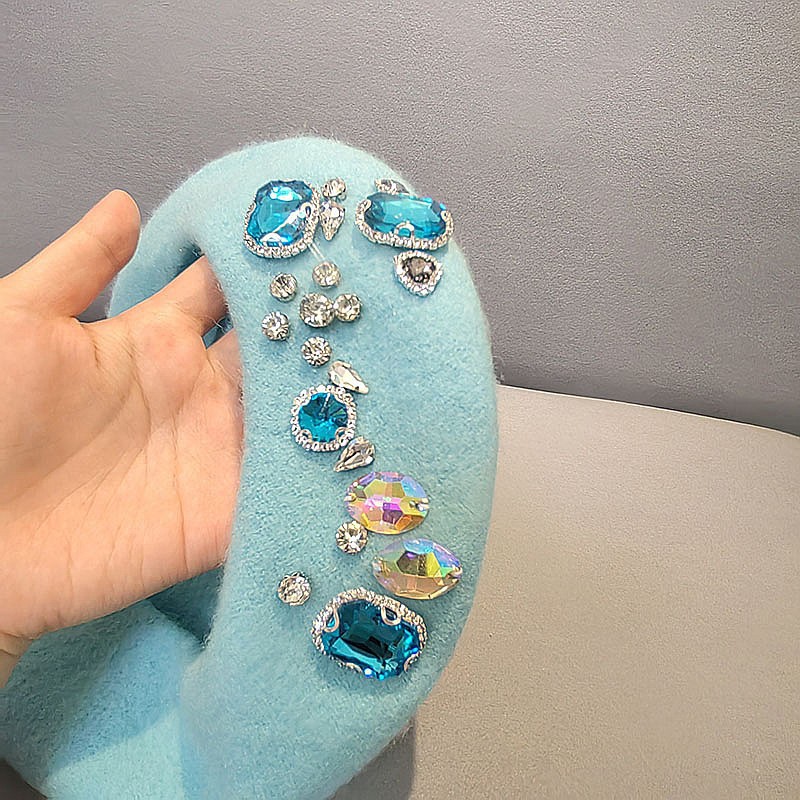 French Beret Thick Rhinestone  - đánh giá và giá Beret French Wool